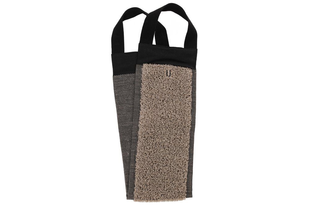 Rento Bricka bak linne frotté 14x70 cm svart/lin