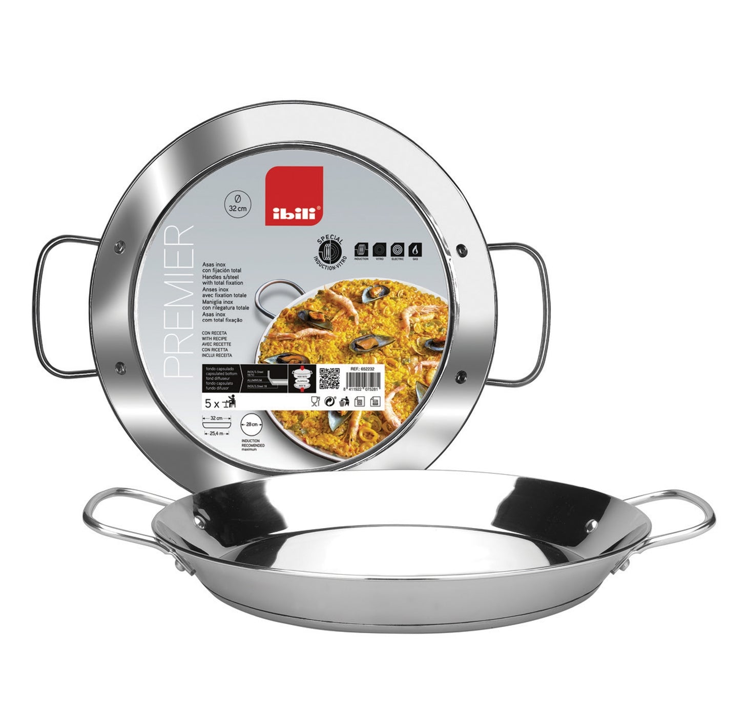 IBILI - Premier rostfritt stålpanna 34 Cms.
