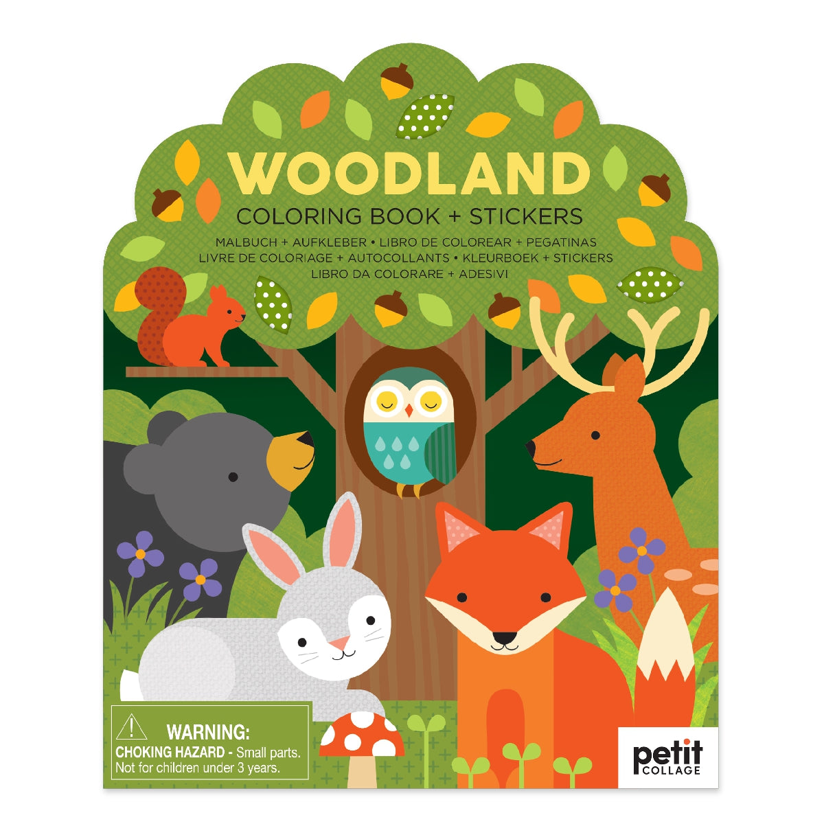 Petit Collage Ritbok med Stickers Skogen