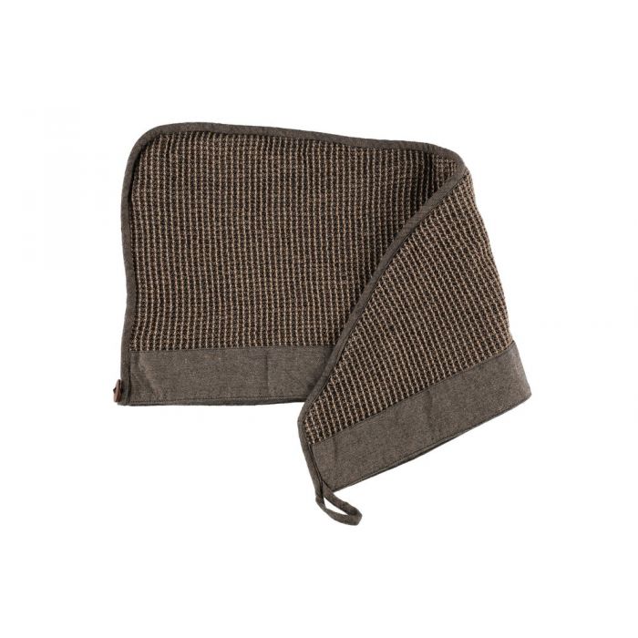 Rento Hårhandduk Kenno 30x72 cm svart/beige