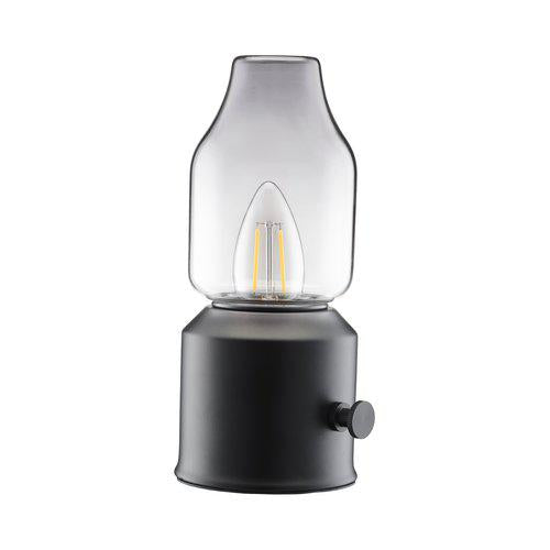 Lystra lampa IP44 Laddbar smoky