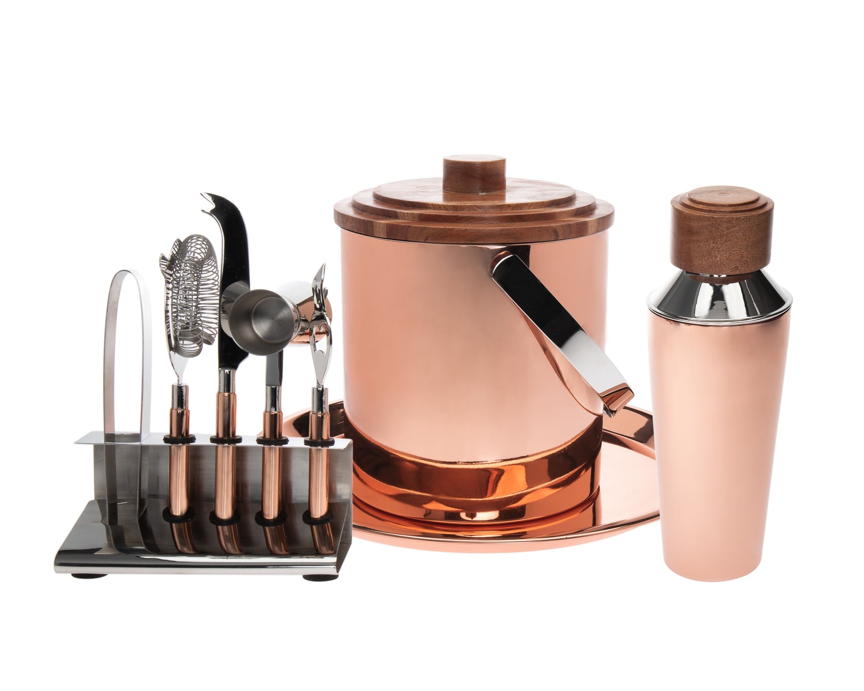 Godinger 9 bit koppar/trä Bar Set