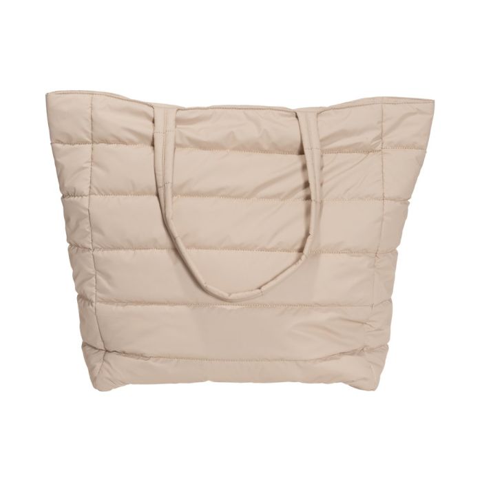 tygväskan beige med reflexer