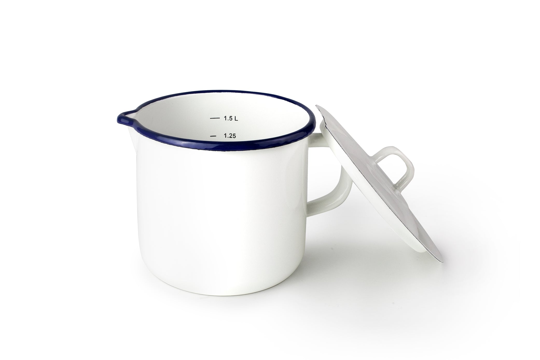 IBILI - Mjölkvattenkokare med vitt lock 14 cm