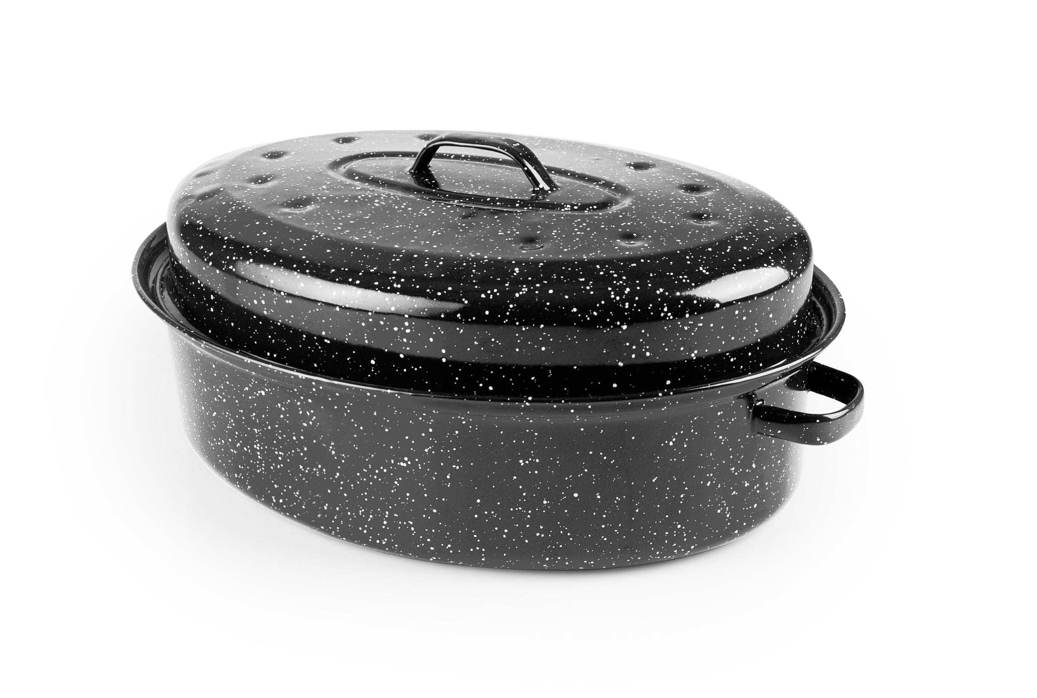 IBILI - Cocotte oval svart, 38x28x15 cm, emaljerat stål