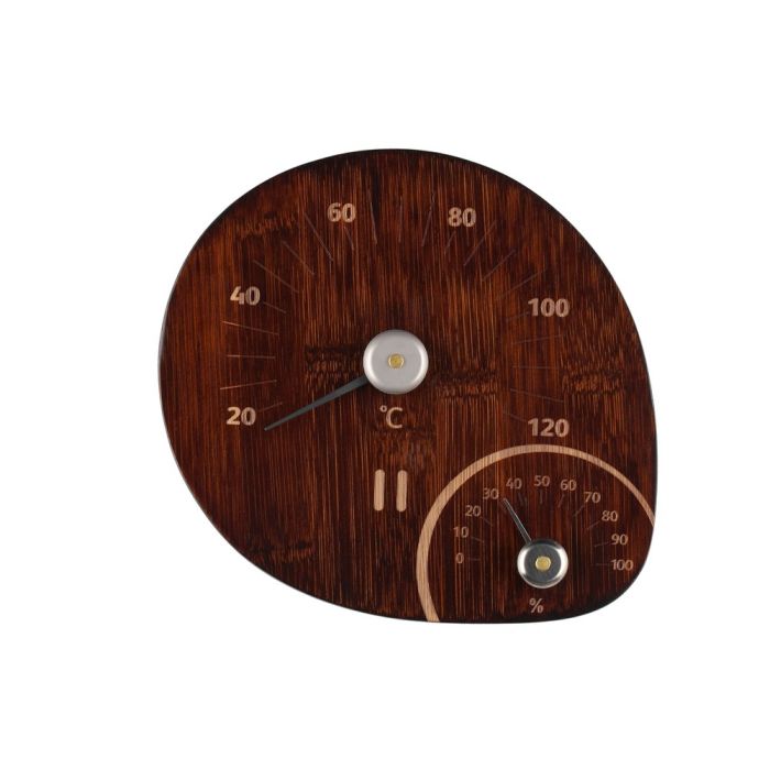 Rento Bastutermometer och hygrometer bambu mörk bambu