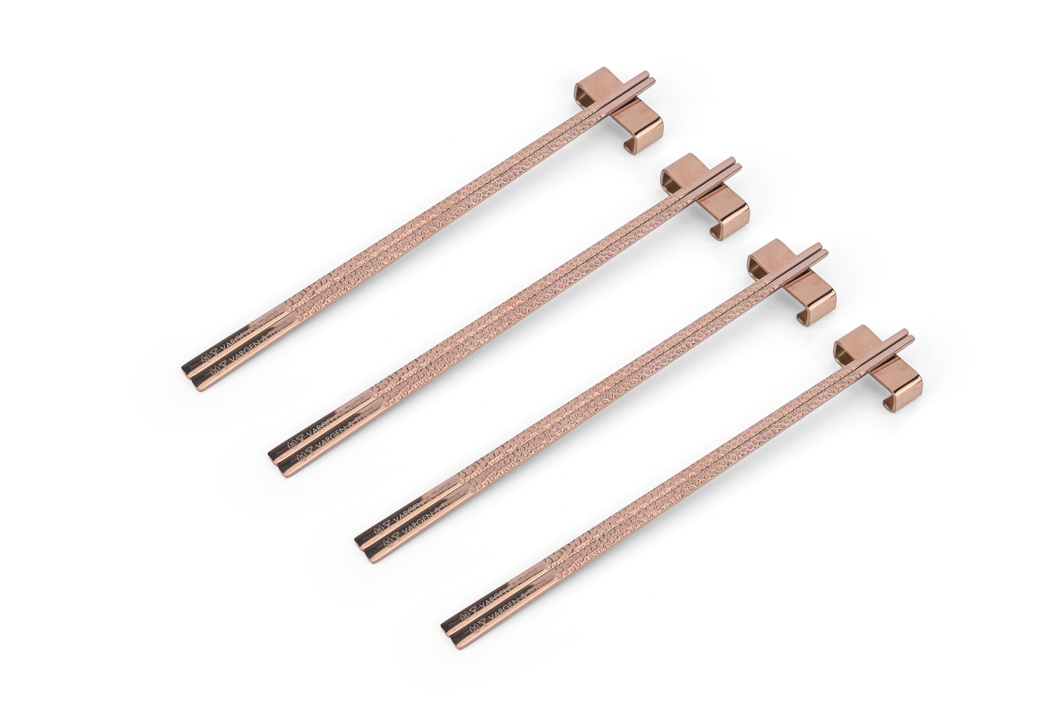 Vargen & thor KITO – Chopsticks, Koppar-Rosé (4 par + 4 ställ)