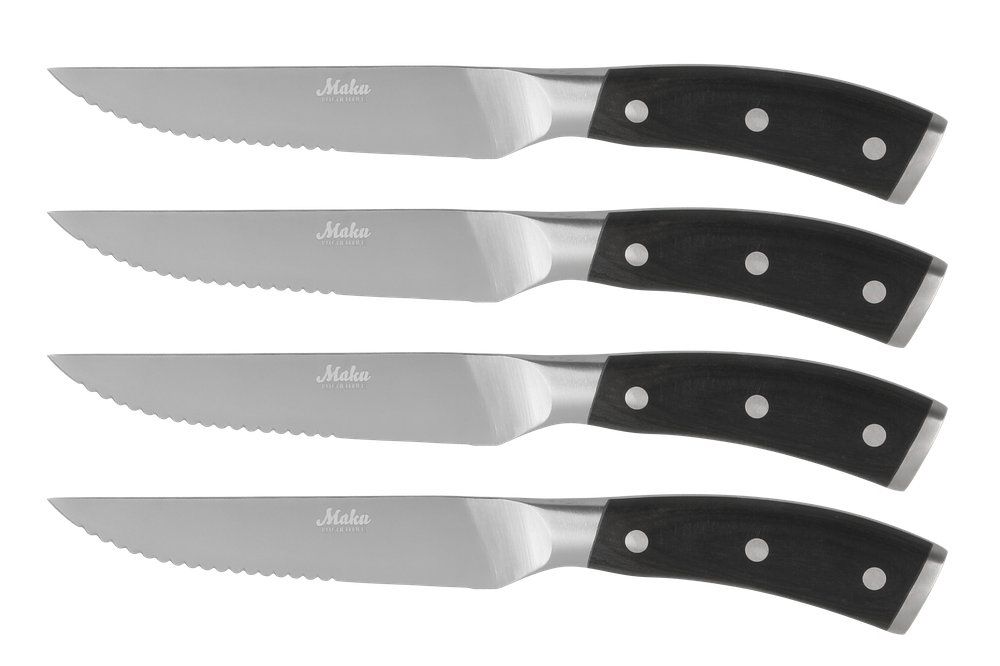 Maku Pakka wood kött-/pizzaknivar 4 st.
