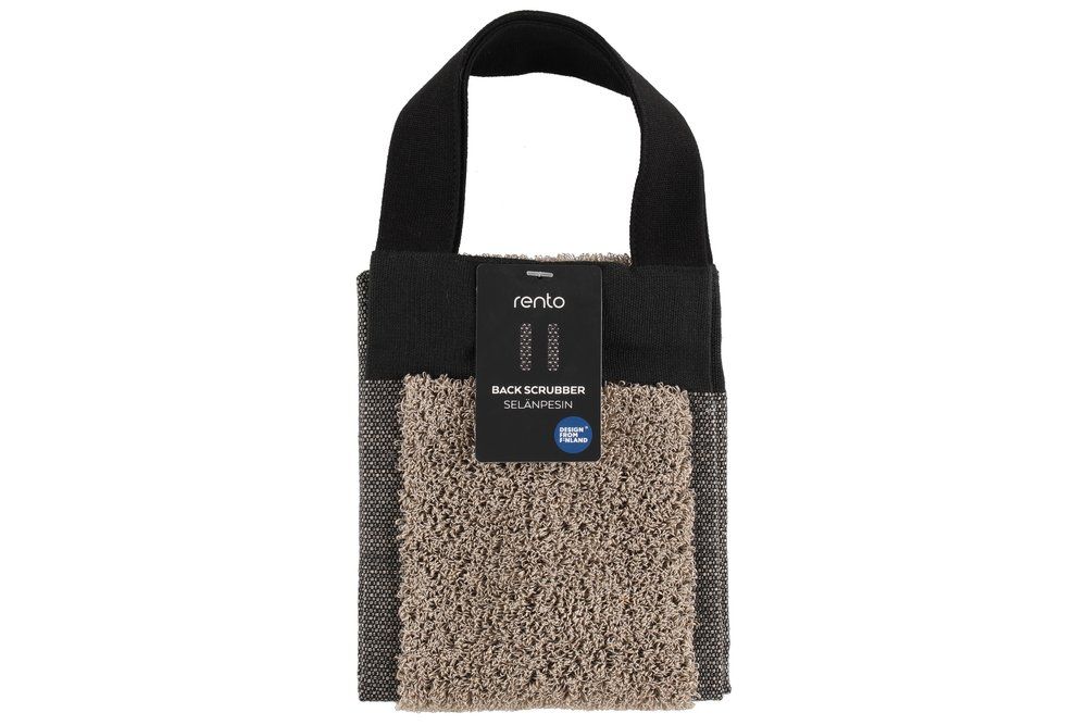 Rento Bricka bak linne frotté 14x70 cm svart/lin