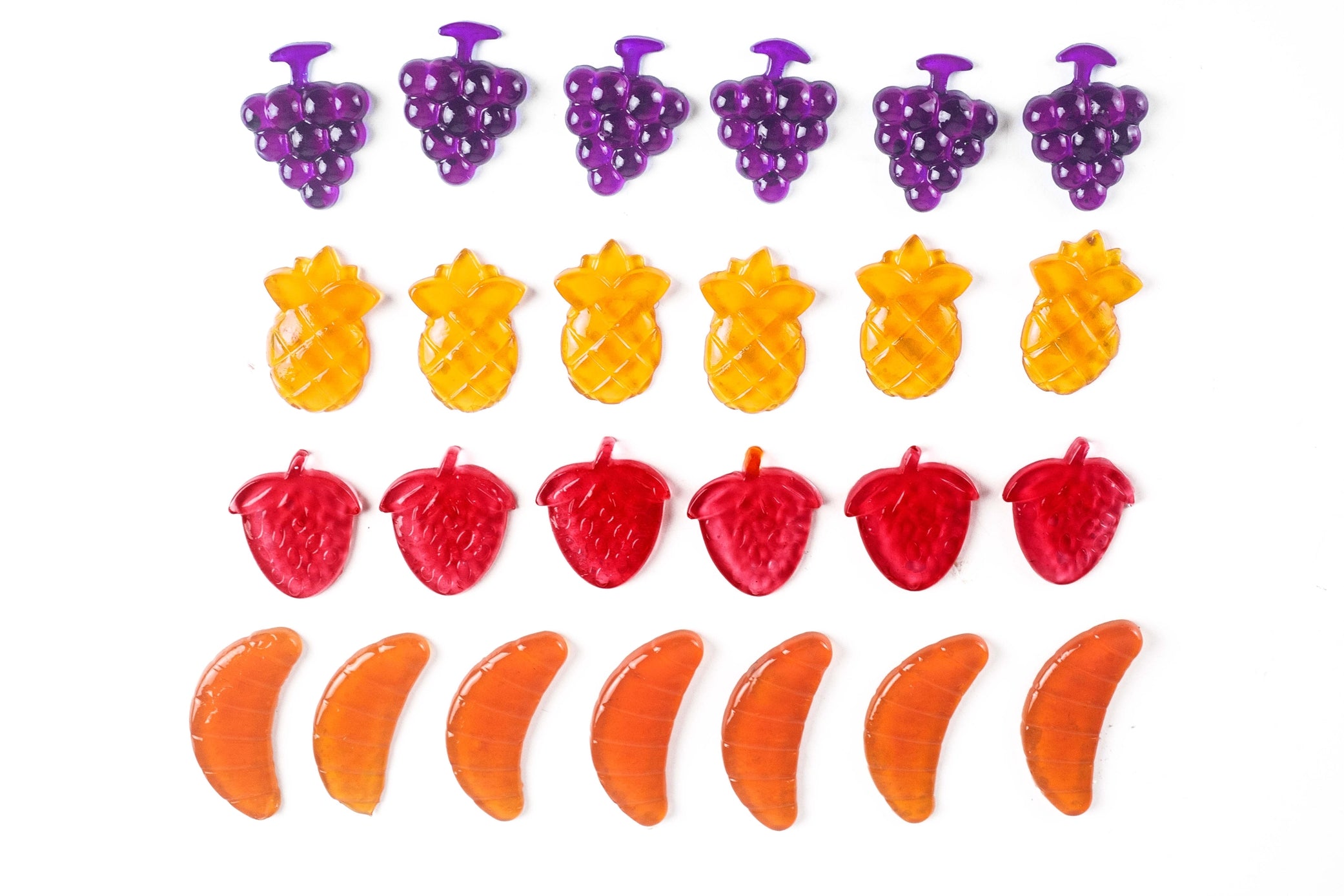IBILI - Uppsättning av 2 djur gummy formar och frukter