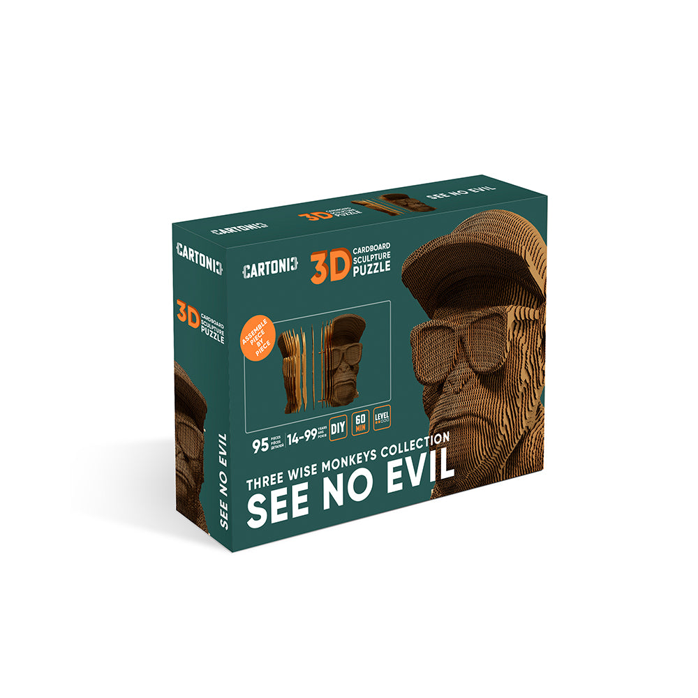 Cartonic 3D Pussel TRE VISA APOR- Inte se något ont