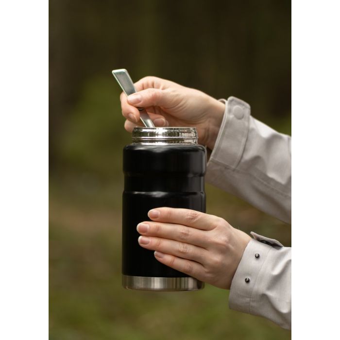Mattermos av stål, svart 0,75 L
