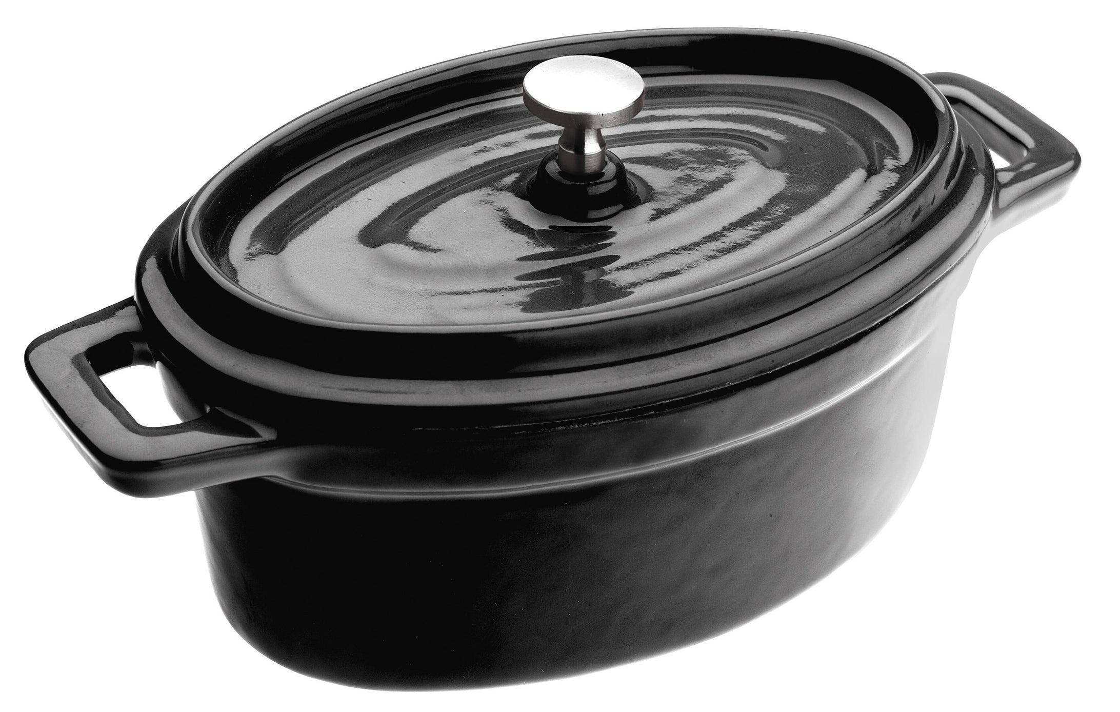 IBILI - Mini Svart Oval Cocotte 15X10X6 Cm