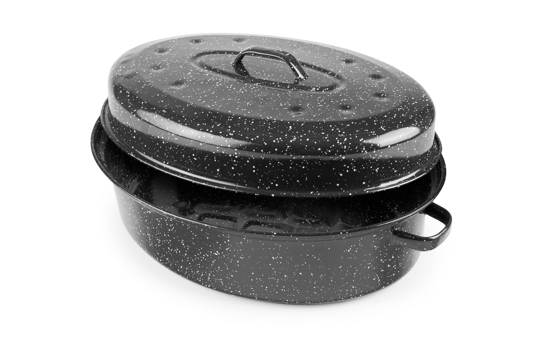 IBILI - Cocotte oval svart, 38x28x15 cm, emaljerat stål