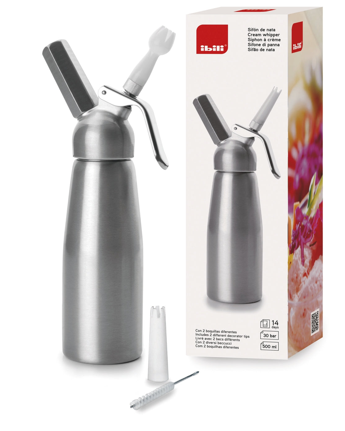 IBILI - Silver-alu grädde sifon 0,50 lt