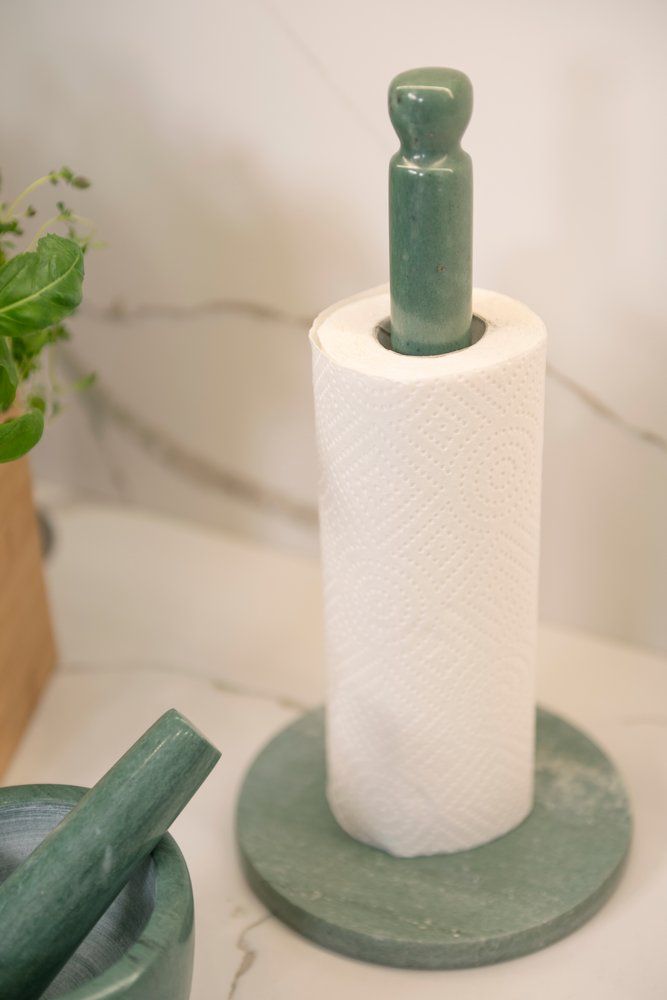 Maku Hushållspappersställ, marmor, grönt 33 cm