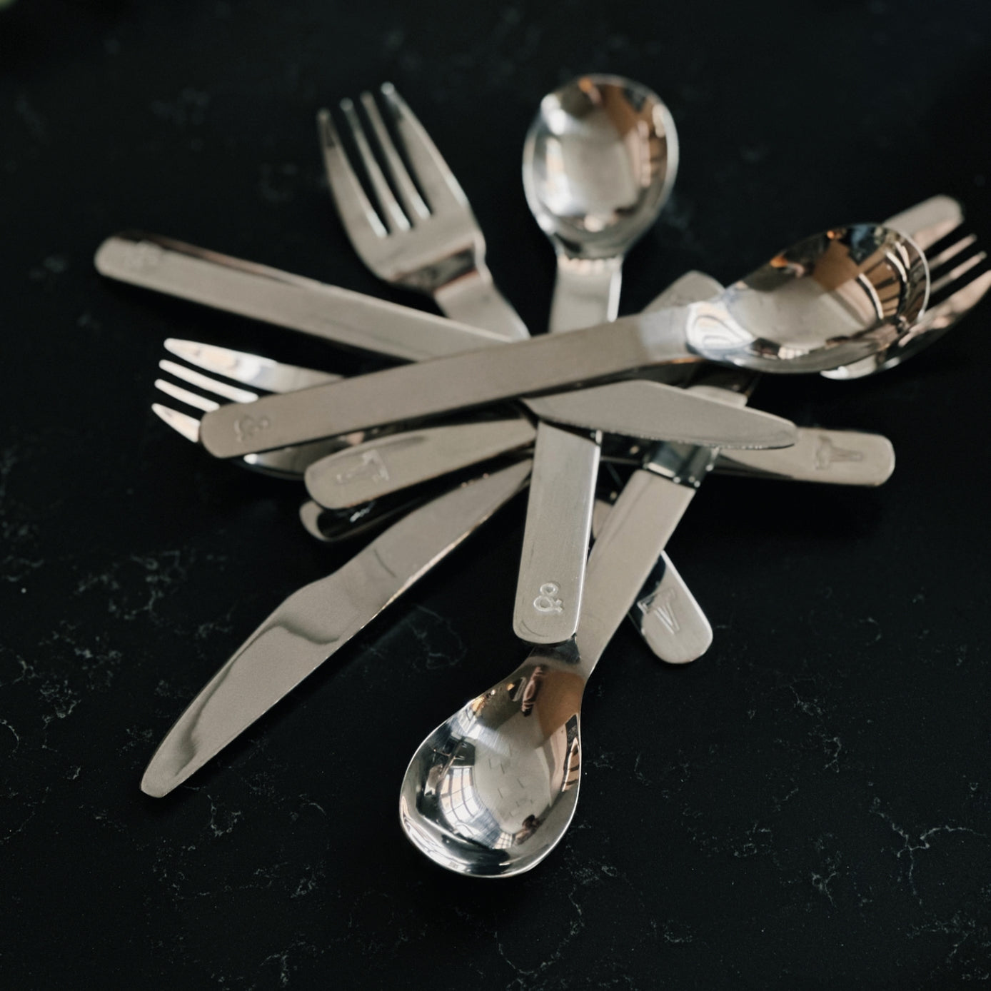 Vargen & thor LUPO - Barnbestick, 9 delar, Polerat silver