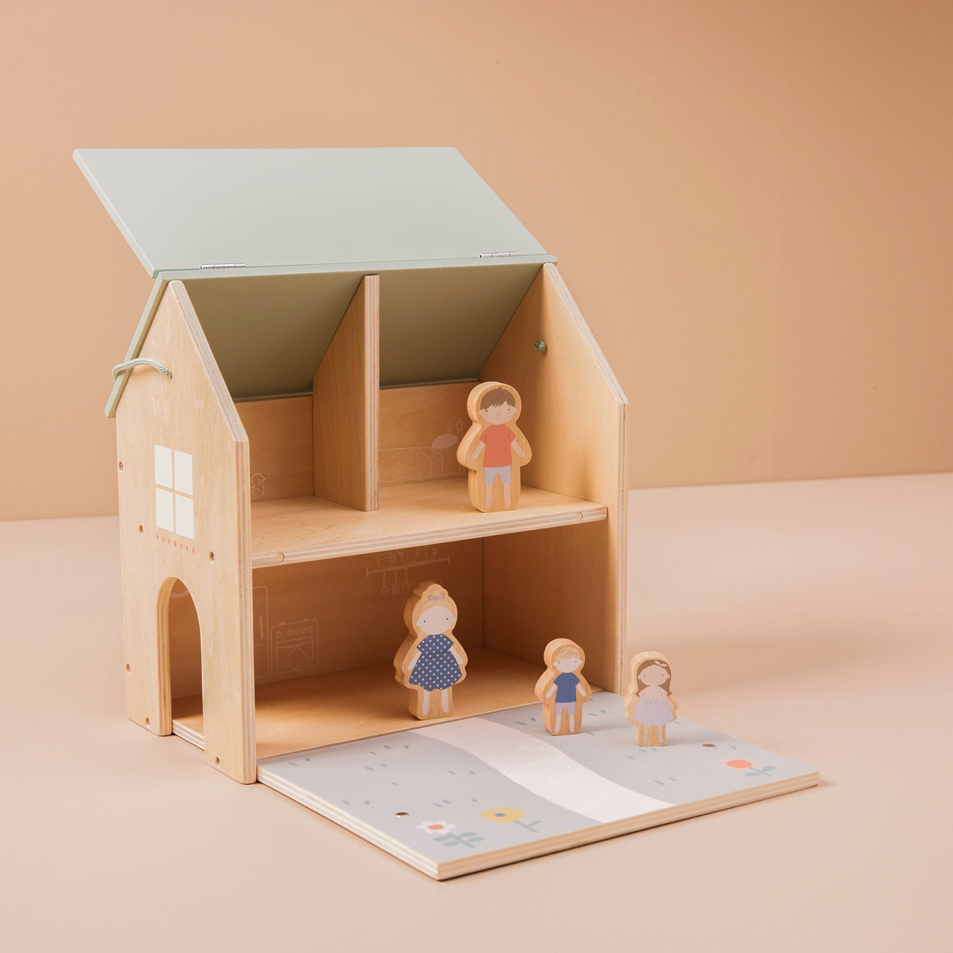 Just Bee Kids trädockhus med familjefigurer (FSC)