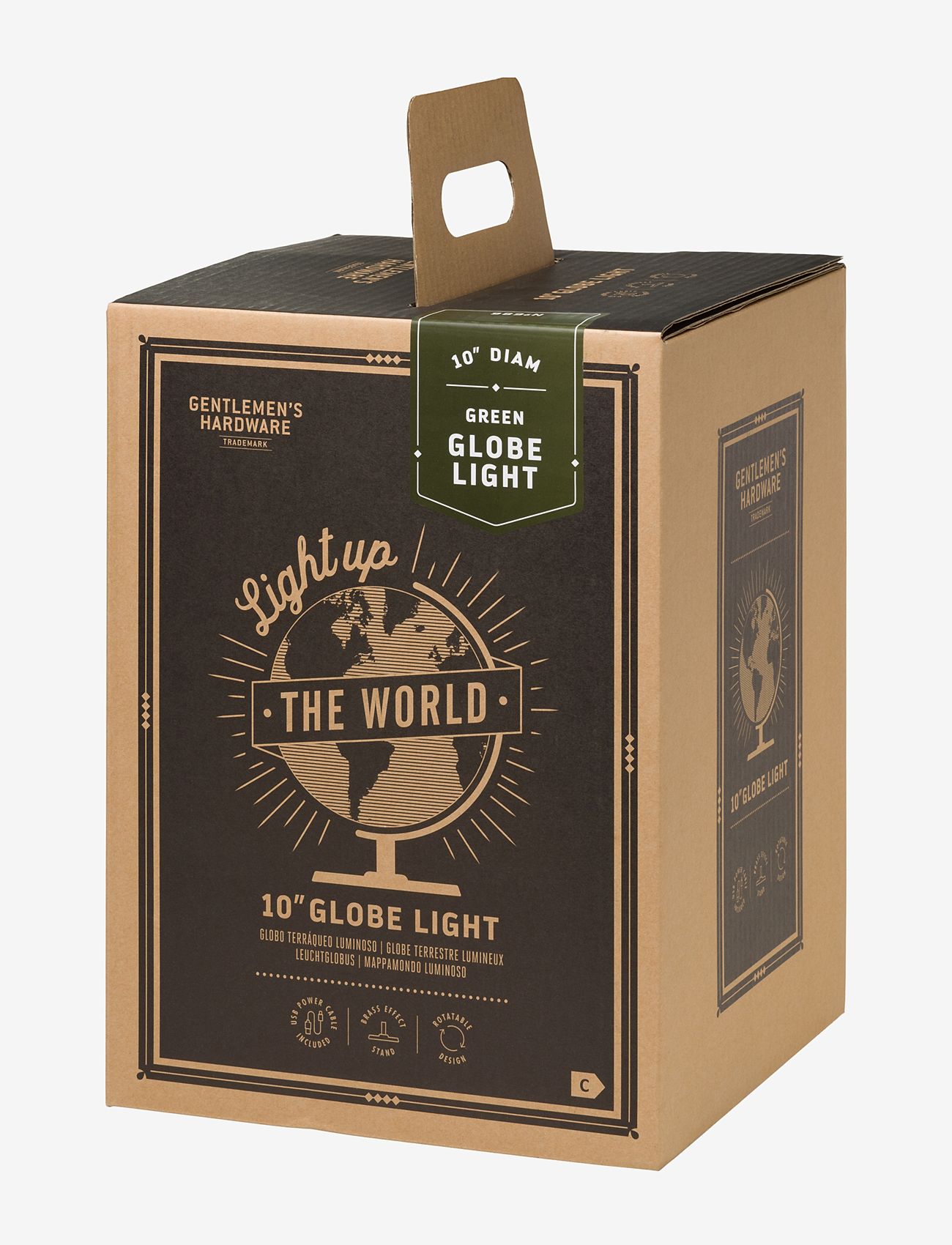 Jordglob Lampa Grön 25cm